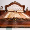 Кровать двуспальная с сеткой SMS- Париж орех, золотая патина 