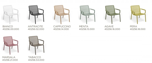 Кресло из полипропилена Nardi DEI- Doga Relax с подушкой Avocado 