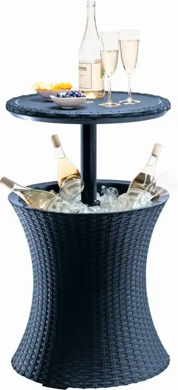 Стол - бар пластиковый ECO- Keter Cool Bar Rattan, серый