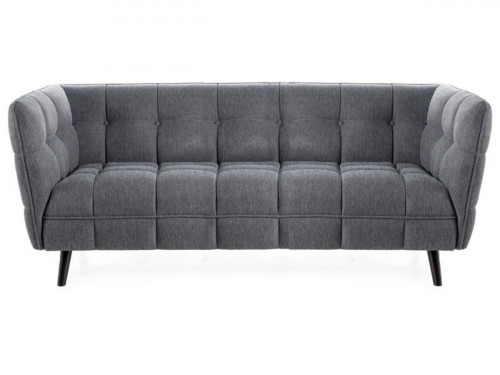 Трехместный диван SIGNAL Castello 3 Brego темно-серый, серый / венге