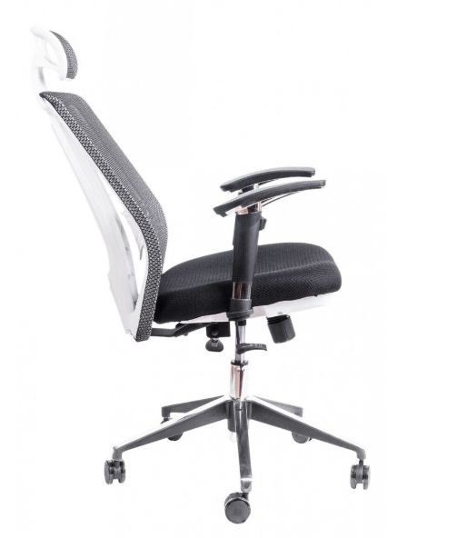 Кресло офисное BRS- White/ Black Сhromе BW-01