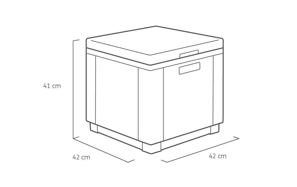 Стол- сундук с термоизоляцией ECO- Allibert Ice Cube, графит