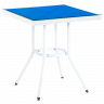Стол обеденный TYA- Kobe Стекло Белый+синий 