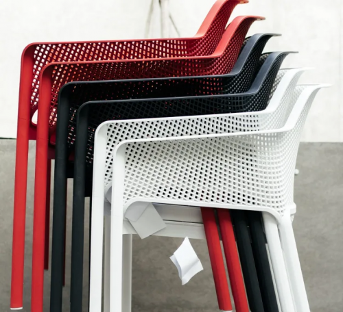 Комплект Nardi DEI- стол Clipx 70 см + 4 кресла Net, Bianco