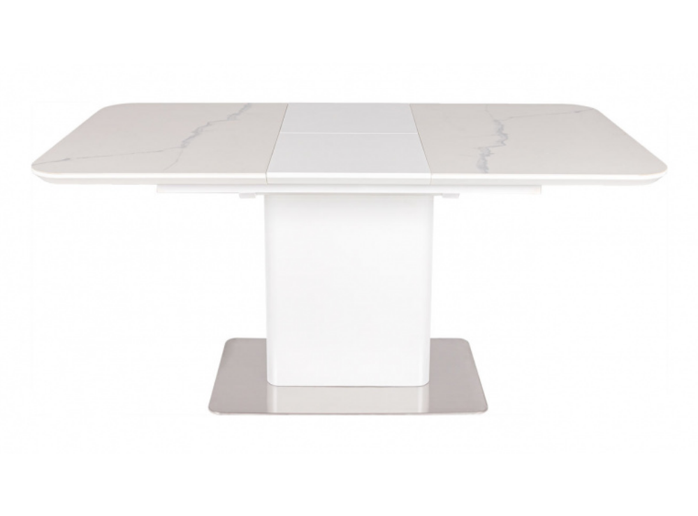 Стол обеденный модерн NL- QUANTICO белый (120/160*80*76 cm керамика) 