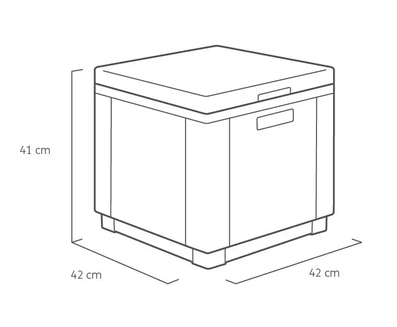 Стол- сундук с термоизоляцией ECO- Allibert Ice Cube, коричневый