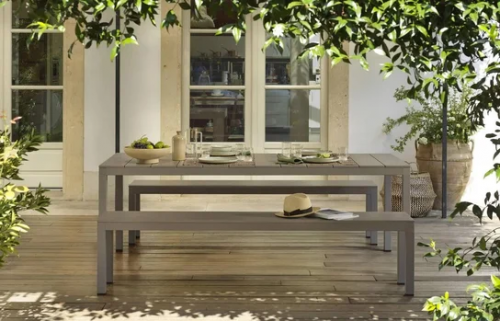 Комплект садовый Nardi DEI- Rio Alu (стол 210 см + 2 скамейки)