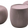 Кресло-пуф садовый пластиковый  ECO- KETER KNIT SEAT (COZIES) лиловый