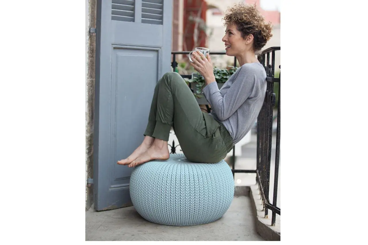 Кресло-пуф садовый пластиковый  ECO- KETER KNIT SEAT (COZIES) лиловый