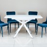 Стол обеденный модерн EXI- Алессандрия (стекло, белый)