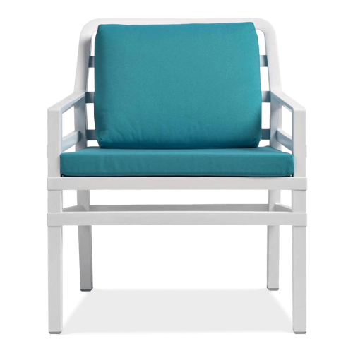 Комплект Nardi DEI- журнальный столик Aria 60+ 2 кресла Aria с подушкой, Bianco