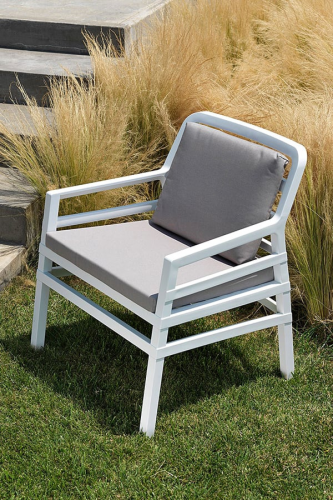 Комплект Nardi DEI- журнальный столик Aria 60+ 2 кресла Aria с подушкой, Bianco