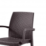 Стул пластиковый садовый ECO- BICA Verona armchair, коричневый/ графит