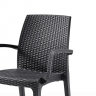 Стул пластиковый садовый ECO- BICA Verona armchair, коричневый/ графит