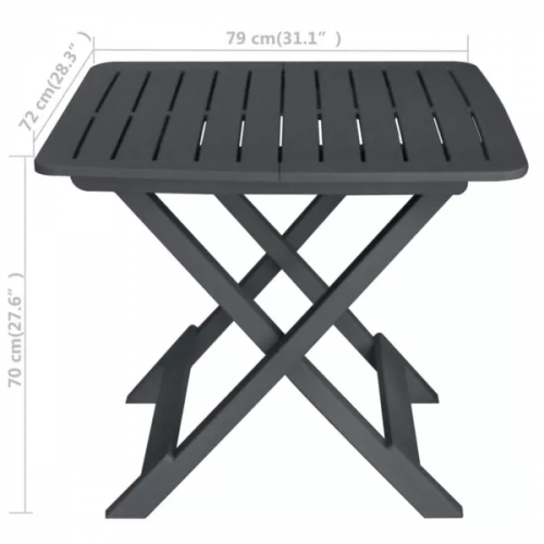 Набор садовой мебели OST- Progarden: стол TEVERE + 4 стула BIRKI антрацит, белый
