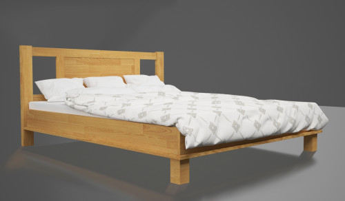Кровать двуспальная деревянная KMP- Ипомея