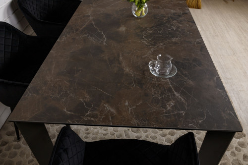 Стол обеденный модерн NL- OSLO керамика коричневый