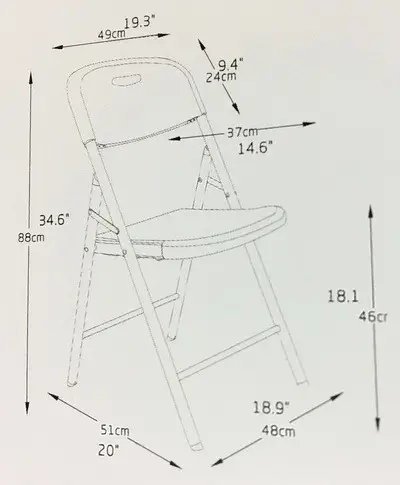 Стул складной  ECO- TE-1810 белый