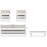 Комплект TERR- BIZZOTTO Presley white: диван, 2 кресла + журнальный столик