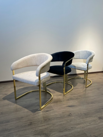 Обеденный стул  Art-Deco EXI- SANTORINI BEIGE V1004 GOLD