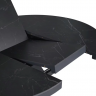 Стол раскладной d=119 см CRV- Flex Black marble ceramic, Черный