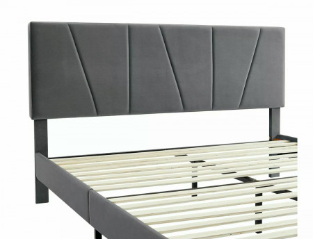 Кровать SIGNAL Savana Velvet в светло-сером оттенке (tap.192)