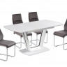 Стол обеденный IMP- Asti белый, МДФ + стекло, 140 см