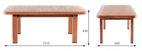 Журнальный столик деревянный Ws- Lugano