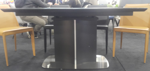 Стол обеденный модерн CON- ALBURY (Олбери), MARBLE GLASS BLACK