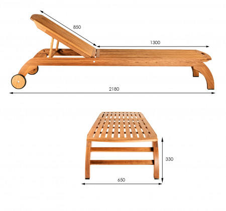Шезлонг деревянный Ws- California lounge, ламели