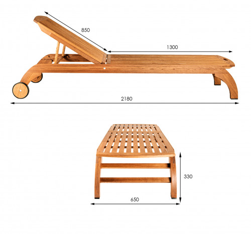 Шезлонг деревянный Ws- California lounge, ламели
