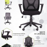 Кресло офисное AMF- Nickel Black (сиденье Сидней-20/спинка Сетка SL-07 салатовая)