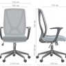 Кресло офисное AMF- Nickel Black (сиденье Сидней-20/спинка Сетка SL-16 серая)
