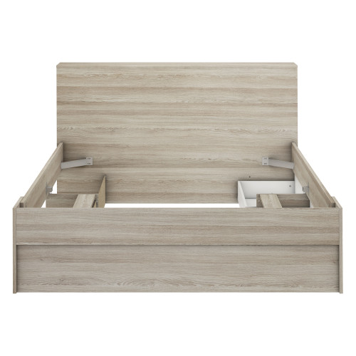 IDEA Многофункциональная кровать 140x200 STORAGE дуб/жемчужно-белый