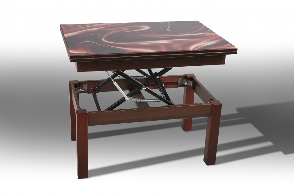 Круглый деревянный стол трансформер