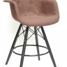 Кресло полубарное OND- Leon Soft BK Вискоза (красный К-9, коричневый К-10)