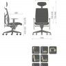 Кресло офисное TPRO- еxact black fabric, black mеsh E0581