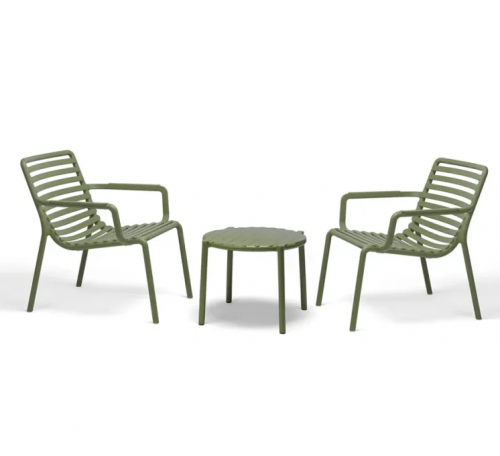 Комплект Nardi DEI- столик кофейный Doga + 2 кресла Doga Relax, Agave