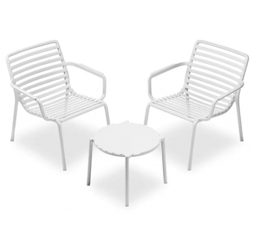 Комплект Nardi DEI- столик кофейный Doga + 2 кресла Doga Relax, Bianco