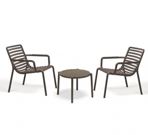 Комплект Nardi DEI- столик кофейный Doga + 2 кресла Doga Relax, Tabacco