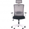Кресло офисное AMF- Uran White HR сиденье Нест-01 черная/спинка Сетка HY-109 серая