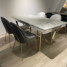 Обеденный стол  Art-Deco EXI- Порто RAMPLA светло-серый мрамор 170/206/242*90*80
